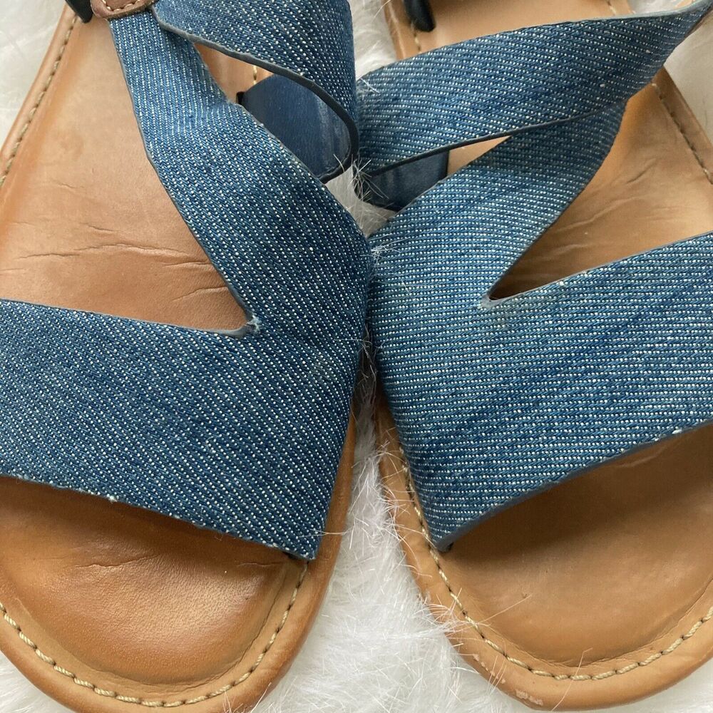 Rogue Helium Strappy Shoe Sandal Womens Size 8M Blue Denim Summer Spring - Picture 2 of 7